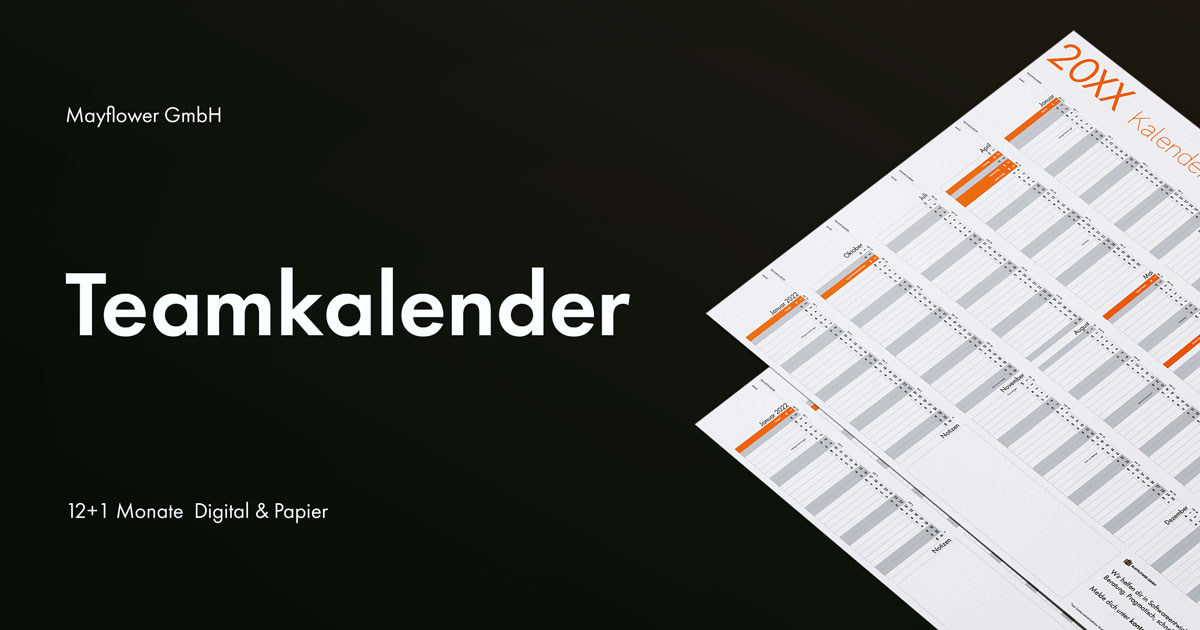 Der Mayflower-Kalender für agile Teams – jetzt kostenlos bestellen