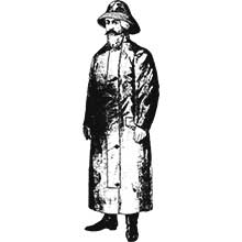 Illustration: grimmig dreinblickende Figur