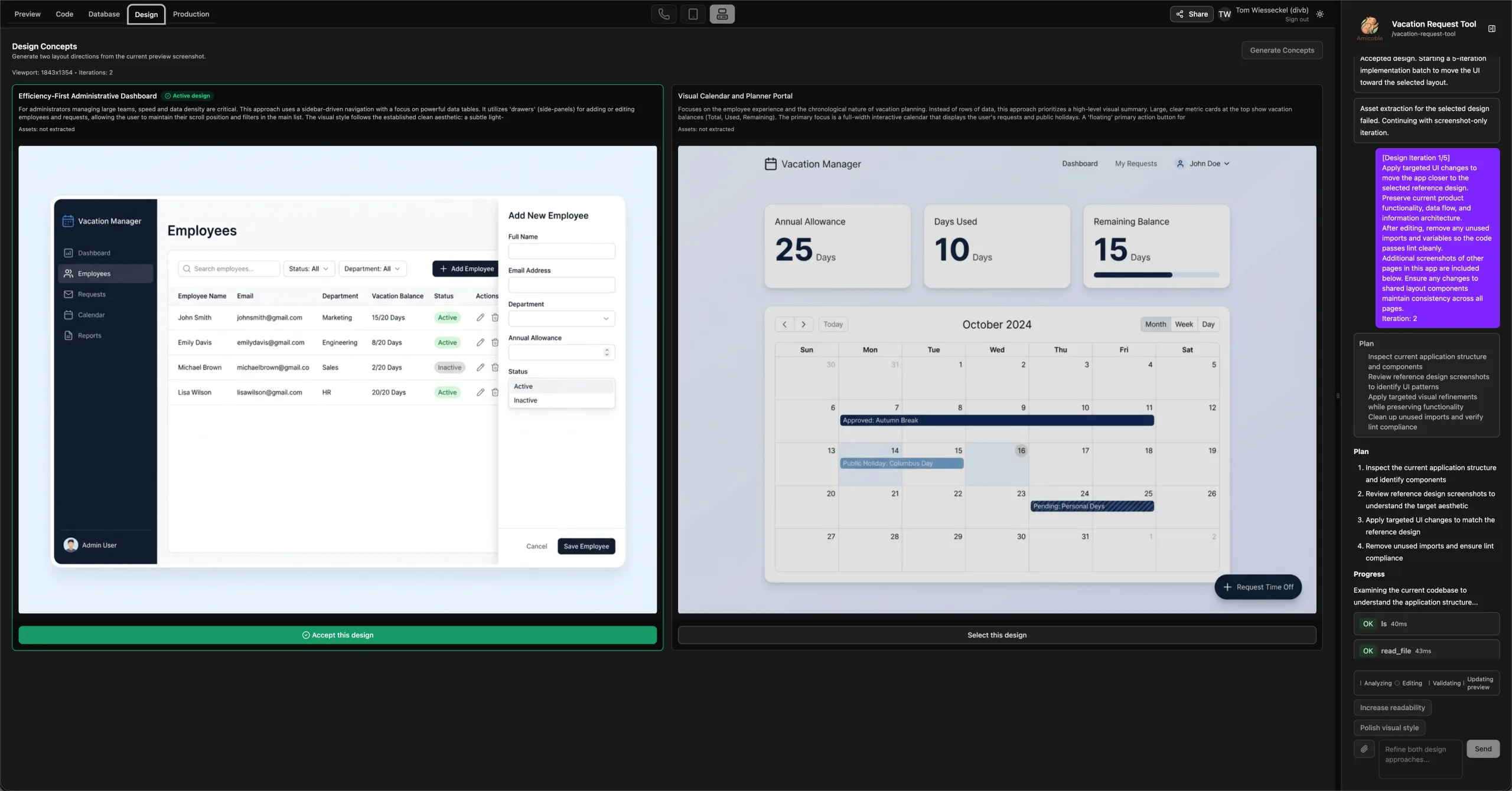 Amicable Design-Konzepte